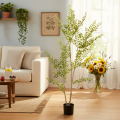 Kunstig plante i potte, 130 cm høy, grønn, dekorativ | Floristik24.no