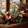 Kunstig snødekt furukvist til blomsteroppsatser og adventsdekorasjoner, 40 cm, 3 stk. | Floristik24.no