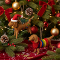 Dekorativ dachshund-julepynt til juletreet, 16 cm, 2 stk. | Floristik24.no