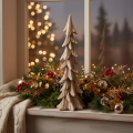 Lite, flokket dekorativt juletre, borddekorasjon, 44 cm | Floristik24.no