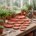 Coaster “Linda” terracotta Ø12cm - 44cm, 1stk | Floristik24.no