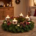 Telysholder for å stikke adventskrans sølv Ø4cm 8 stk | Floristik24.no
