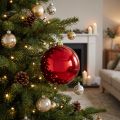 Julekule medium plastrød 20cm | Floristik24.no