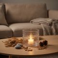 Lyktglass, telysholderglass, lysglass Ø11,5cm H9,5cm | Floristik24.no