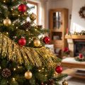 Tinsel Gold Lys Gull Trehengende Jul L50cm | Floristik24.no
