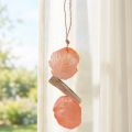 Maritim dekorasjonshenger Capiz skjell drivved oransje naturlig 35cm | Floristik24.no