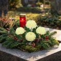 Krysantemum Krem Kunstig Blomst Ø7cm 18cm 4stk | Floristik24.no
