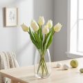 Dekorative Tulipaner Kunstige Blomster Hvit Krem 20cm 6 stk | Floristik24.no