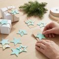 Dekorative stjerner for håndverk Mint selvklebende skumgummi 4cm 36stk | Floristik24.no