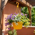 Hengende kurv 25cm gul | Floristik24.no