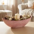 Dekorativ skål planteskål rosa 39cm x 12cm H13cm | Floristik24.no