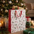 Papirpose gavepose candy canes 26×10×32cm 2stk | Floristik24.no