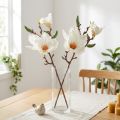 Magnolia Hvite Kunstige Blomsterknopper Dekor Gren H40cm 2stk | Floristik24.no