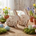 Bunny Wood Sittende Blomstermønster Naturhvit 24×24cm 2 stk | Floristik24.no