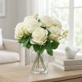 Kunstige Roser Kunstig Blomsterbukett Roser Hvit Plukk 42cm | Floristik24.no