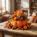 Planteplante gresskardekorasjon oransje gulgrønn Ø19cm H12cm | Floristik24.no