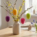 Påskeegg til oppheng Grønn Gul Rosa Bær 11cm 4 Stk | Floristik24.no