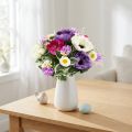 Kunstig blomsterbukett med anemoner, vårdekorasjon, allsidig i et moderne design, 26 cm | Floristik24.no