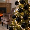 Sorte julekuler glasstrekuler Ø6cm 24 stk | Floristik24.no
