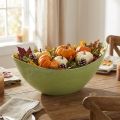 Dekorativ skål plast lysegrønn 39cm x 13cm H13cm 1 stk | Floristik24.no