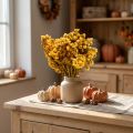 Mini halm blomst gule tørkede blomster knippe tørr bukett H20cm 15g | Floristik24.no