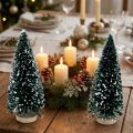 Dekorativ gran med snø, julepynt, advent H13cm Ø5,5cm 2 stk | Floristik24.no