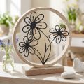 Metall blomster borddekor tre metall vårdekor H19cm | Floristik24.no