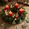 Scatter julegran star grønn 3x4,5cm 72 stk | Floristik24.no