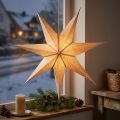 Lysende papirstjerne, naturlig jute, jul, 60 cm | Floristik24.no