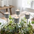 Plug-in lysestake Shabby Chic grå Ø3cm H8,5cm 8 stk | Floristik24.no