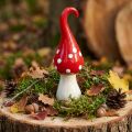 Deco Fluesopp Keramikk Deco Mushroom Rød Hvit Ø6,5cm H21cm | Floristik24.no