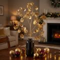 Gingko gren dekorativ kunstig plante bronse glitter 84cm | Floristik24.no