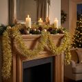 Glamorøs Golden Tinsel Garland 270 cm – Perfekt for festlige og elegante dekorasjoner | Floristik24.no