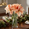 Kunstig ridderstjerne Kunstige blomster Hvit Rød Oransje Amaryllis 40cm 3stk | Floristik24.no