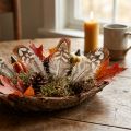 Fasanfjær til hobbyarbeid, brune flekker, 4-9 cm, 60 stk. | Floristik24.no