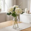 Hortensia, silkeblomst, kunstig blomst til borddekorasjoner hvit, grønn L44cm | Floristik24.no