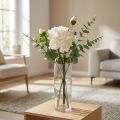 Hvite roser kunstige blomster rose stor med tre knopper 57cm | Floristik24.no
