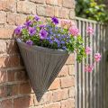 Hengende krukke grå Blomsterkrukke for hengende vegglampe 30×17cm | Floristik24.no