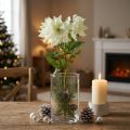 Julerose Kunstig Snørose Dekorasjon Silkeblomster 36cm | Floristik24.no