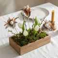 Kunstige vaktelegg, dekorative fjær på pinne, 36 cm, 12 stk. | Floristik24.no