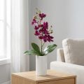 Liten orkidé Phalaenopsis kunstig blomst mørk lilla 30cm | Floristik24.no