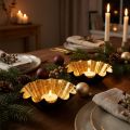 Telysholder julepynt bakeform svart gull Ø12cm 2 stk | Floristik24.no