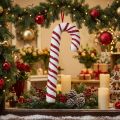 Dekorativ candy cane julevindusdekorasjon røde hvite striper H51,5cm | Floristik24.no