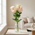 Kunstige blomster Eustoma Lisianthus rosa krem 52cm 5 stk | Floristik24.no