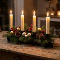 Lysestak sort, lysestake adventskrans 40cm H8cm | Floristik24.no