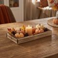 Flammet trebrett, dekorativt brett, rustikk borddekorasjon, 20×10×3 cm | Floristik24.no