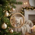 Hengende dekorasjonsvindu Julepynt reintre dekorasjon 19,5cm | Floristik24.no