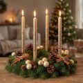 Julelys pinnelys Julekrem 25cm 4 stk | Floristik24.no