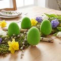 Egg påskepynt med ben påskeegg dekorasjon eggegrønn H13cm 4 stk | Floristik24.no