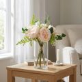 Kunstig rosebukett, silkeblomstbukett, roser i haug, kunstig rosebukett Rosa L28cm | Floristik24.no